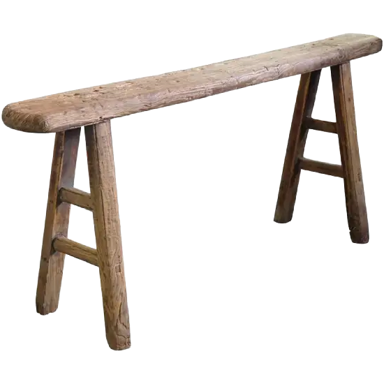 Skinny Rustic Wooden Bench