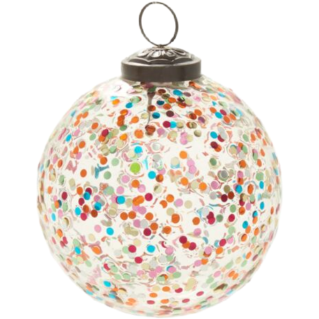 Rainbow Glitter Round Ornament 4