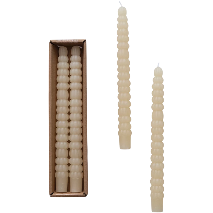Pumpkin Taper Candles, set of 2