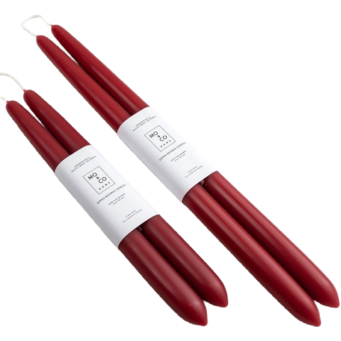 Dipped Beeswax Taper Candles, set of 2