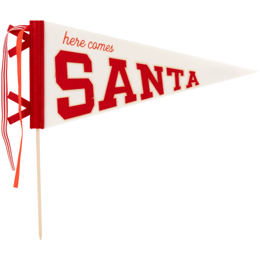 Here Comes Santa Pennant Flag