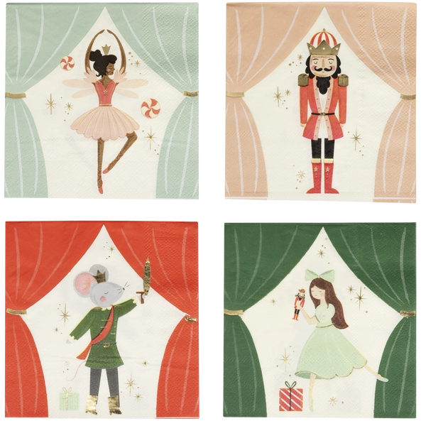 Nutcracker Paper Napkins, set of 16