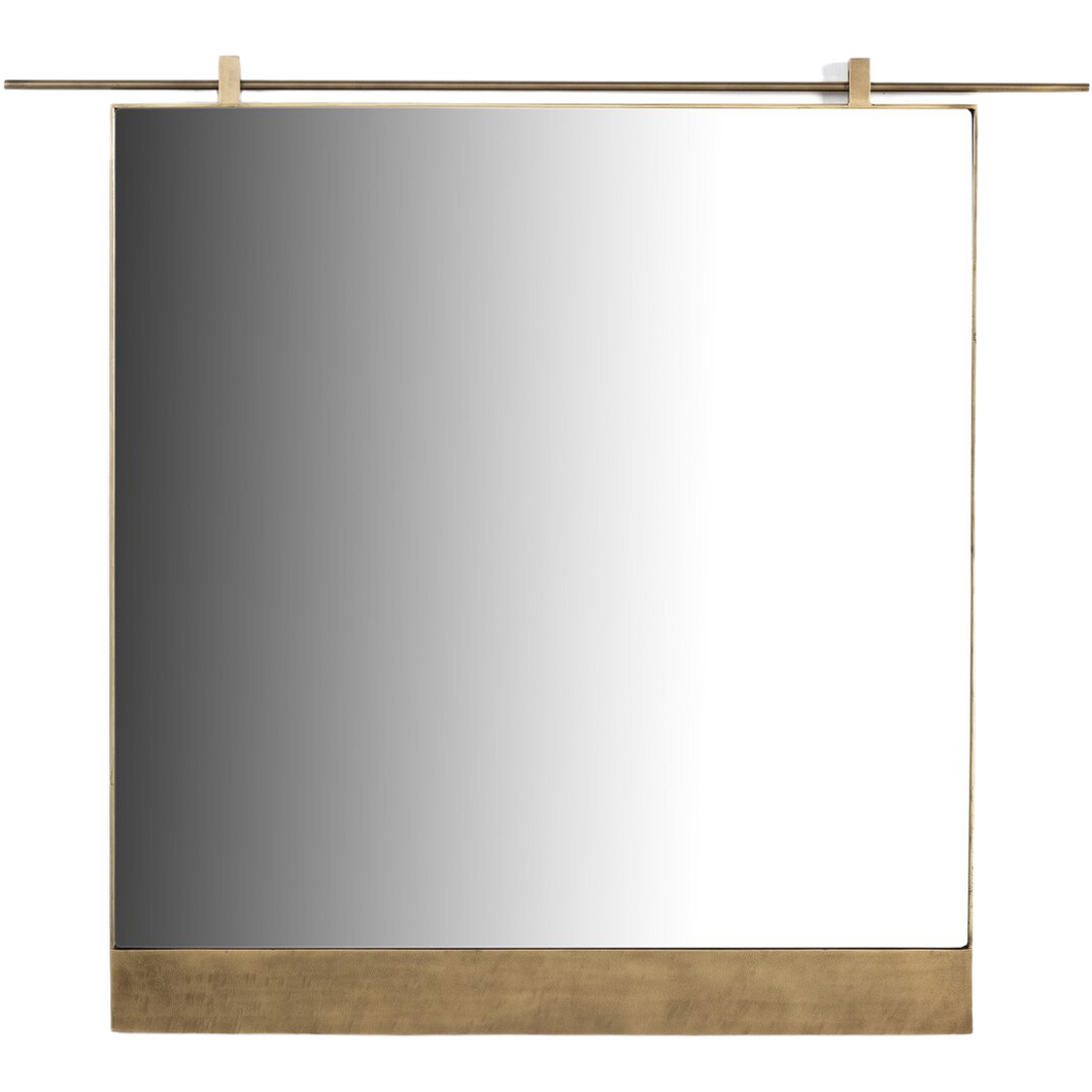 Antique Brass Hanging Mirror 50x45