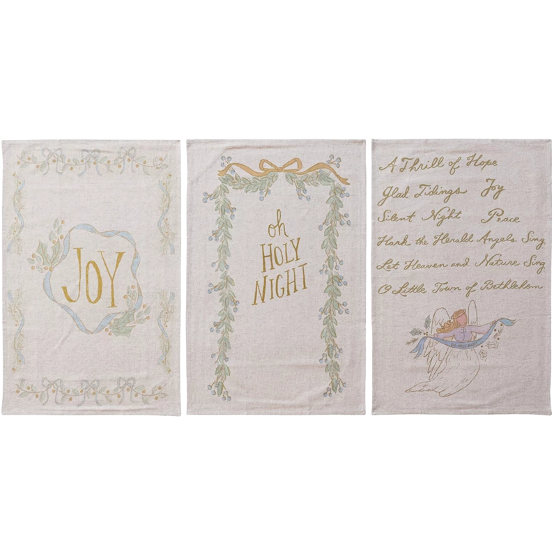 Vintage Christmas Design Tea Towel, 3 styles