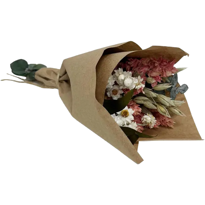 Mini Pink Larkspur & Baby Eucalyptus Bouquet