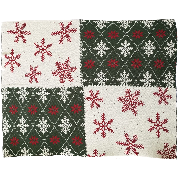 Holiday Patchwork Throw Blanket - 60