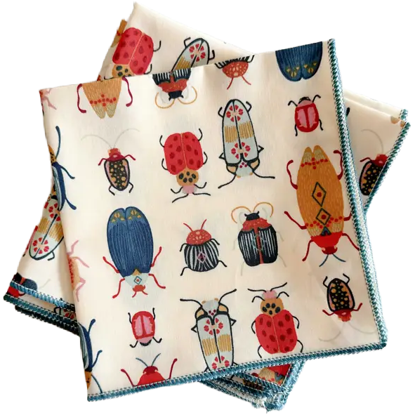 Beetle Cloth Napkins, set of 4