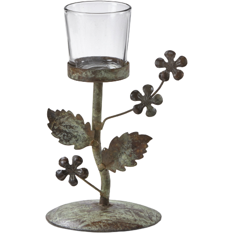 Metal Flower Votive Candle Holder