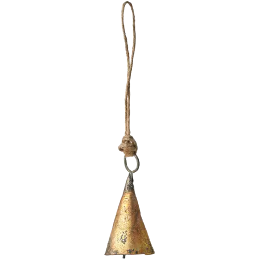 Pointed Brass Bell Ornament