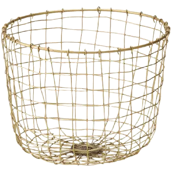 Gold Wire Round Basket