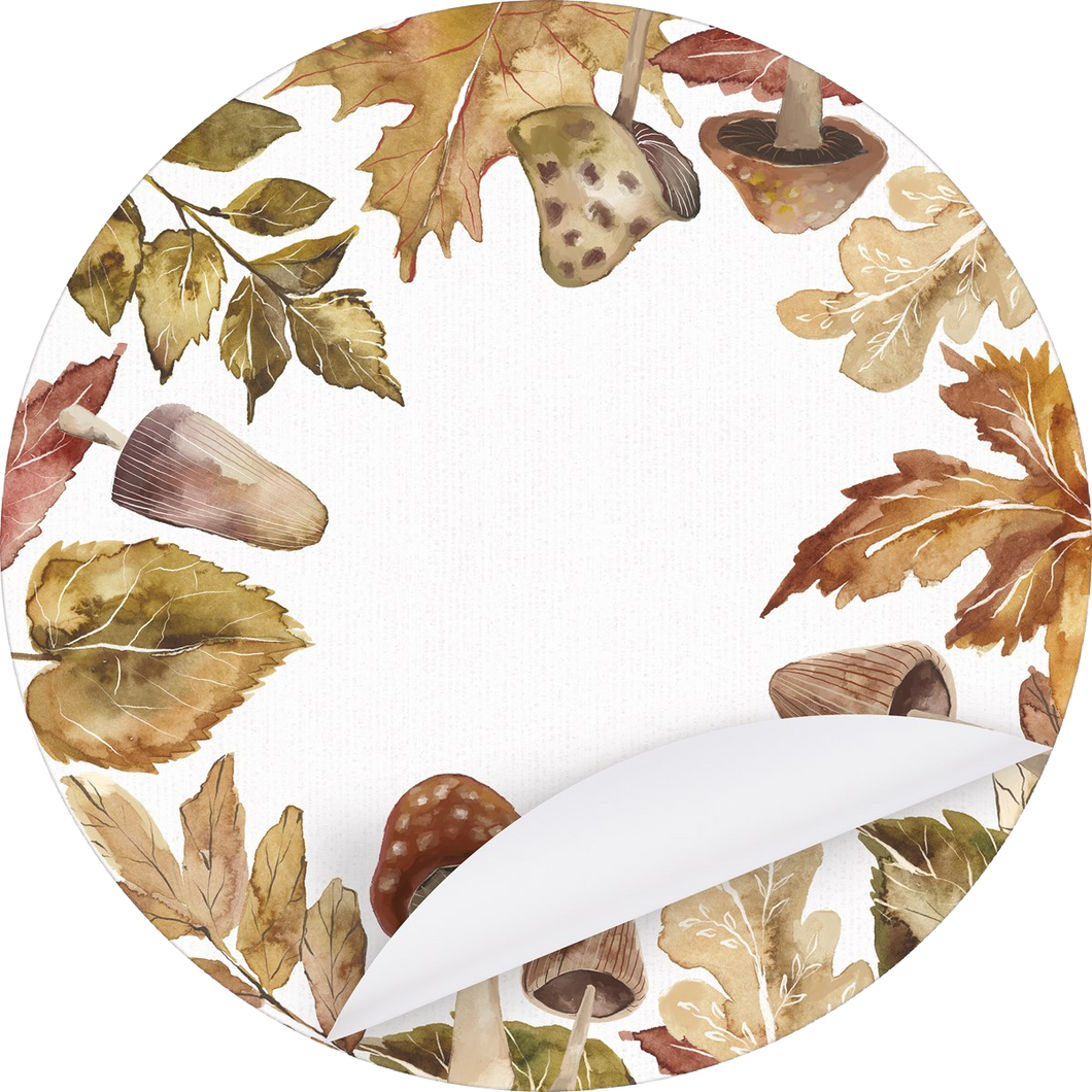 Fall Leaves Round Paper Placement Pad