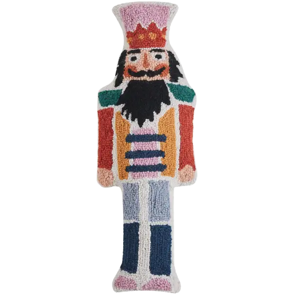 Nutcracker Shaped Hook Pillow 22x8