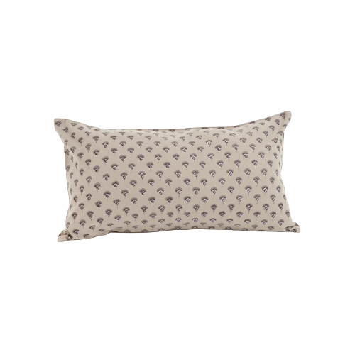 Delicate Lilac Floral Lumbar Pillow - 12x22