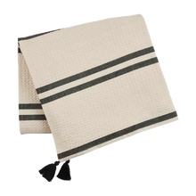 Load image into Gallery viewer, Waffle Stripe Chambray Blanket

