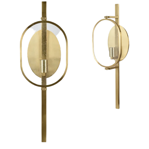 Brass Wall Candle Sconce - 9x6x27